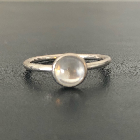 PANDORA DROPLET RING, ROCK CRYSTAL - Picture 5 of 7